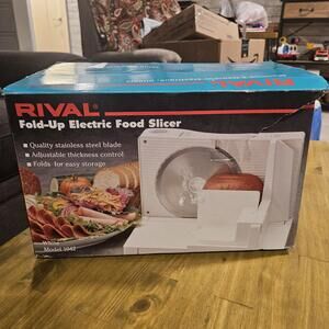 Rival Fold-Up Electric Food Slicer for Meat, Cheese & More Model 1042 TESTED